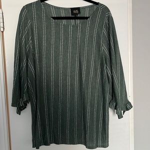 Olive Green striped shirt